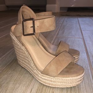 Dark Beige Wedges